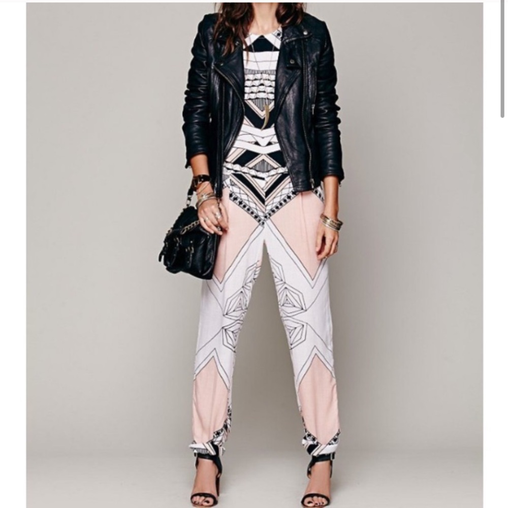 Free People Maurie & Eve Bowie Jumpsuit Salmon